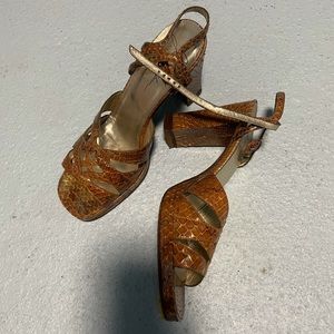 Adorable vintage python sandals